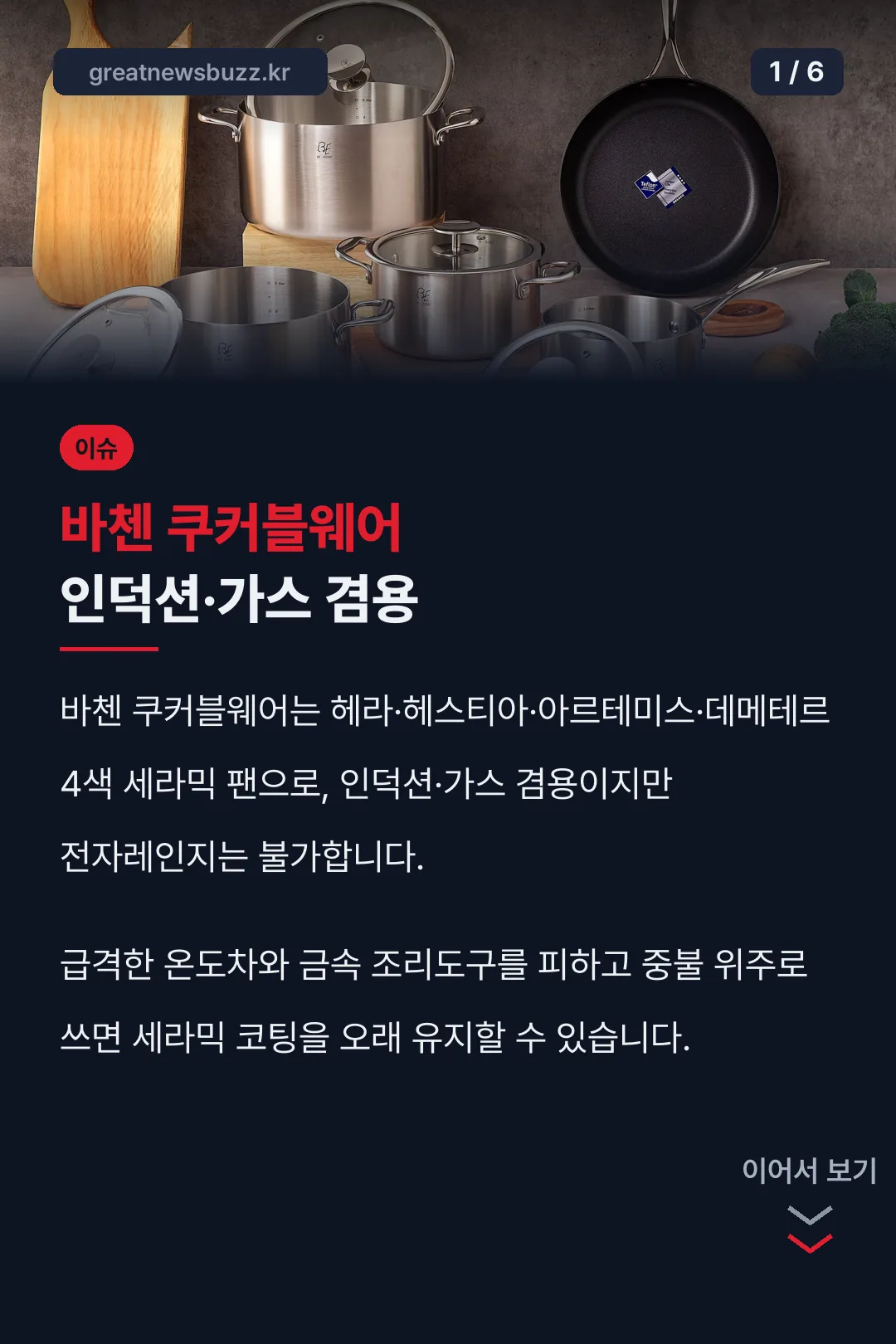 바첸 쿠커블웨어 인덕션·가스 겸용