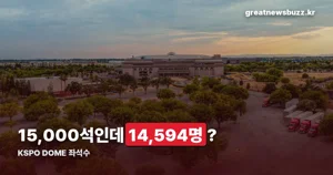 KSPO DOME 좌석수 — 15,000석과 14,594명, 숫자가 다른 이유