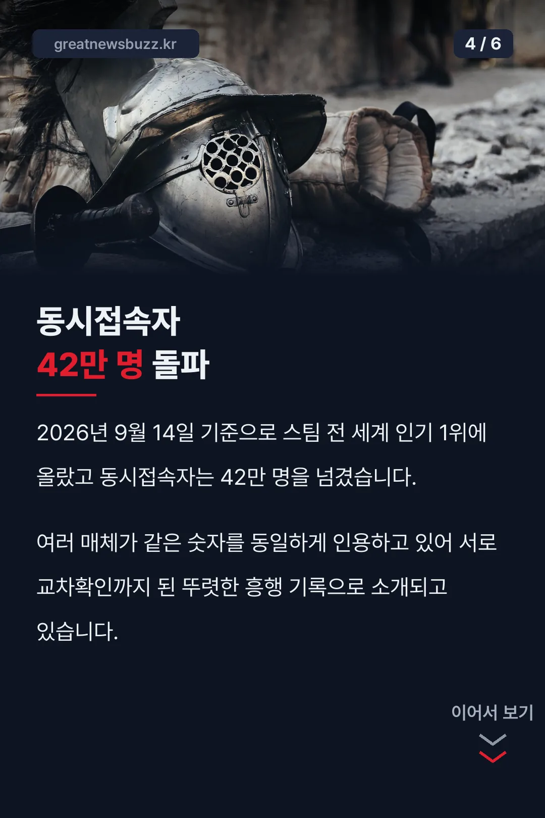 동시접속자 42만 명 돌파